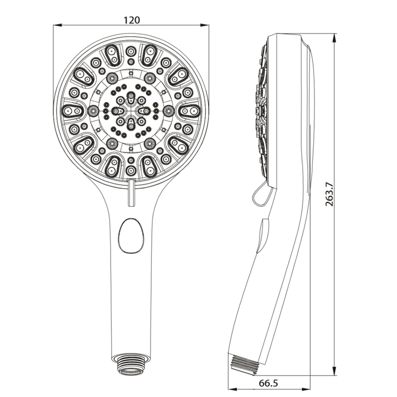 Round American Hand shower