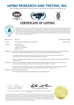 Watersense Certification