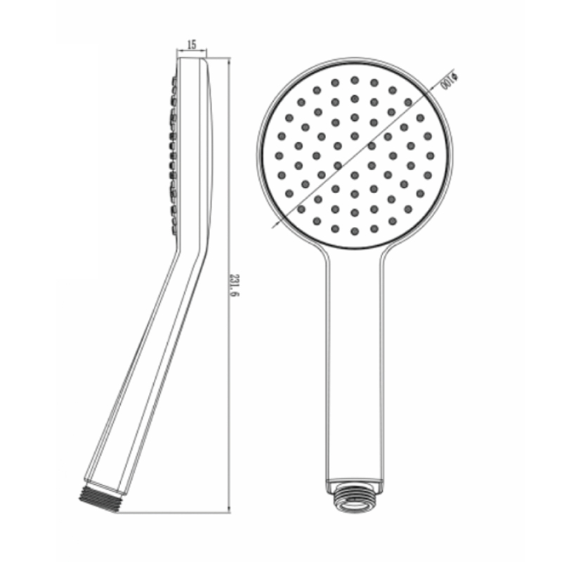 Cylindrical Shape Hand shower