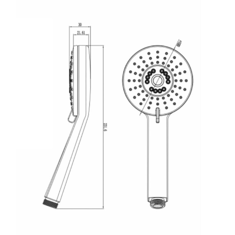 Cylindrical Shape Hand shower