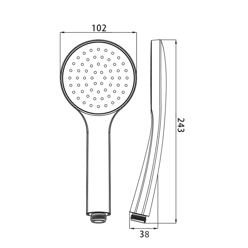 Cylindrical Shape Hand shower